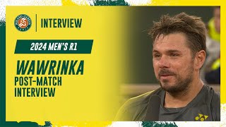 Wawrinka Round 1 postmatch interview  RolandGarros 2024 [upl. by Ahsemal]