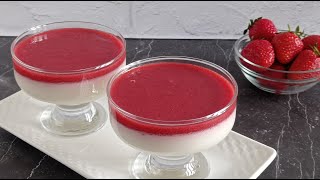 Strawberry Panna Cotta Recipe  How To Make Panna Cotta  So Easy And Delicious [upl. by Irret]