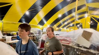 Evacuating a Fireworks Tent during severe storm  Lightning strikes and fireworks damage [upl. by Yornek]