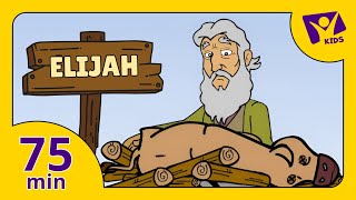 Story about Elijah PLUS 15 More Cartoon Bible Stories for Kids [upl. by Rogerg]