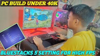 Ryzen 5 5600G PC BUILD  BLUSTACK SETTING FOR HIGH FPS IN FREE FIRE RYZEN 5 [upl. by Ariaet264]