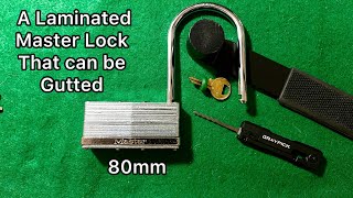 387 Gutting a Laminated Master Lock [upl. by Retrak573]