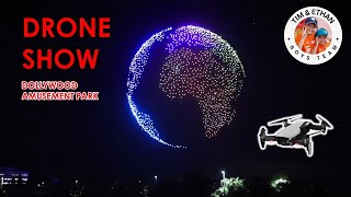 Drone Show Dollywood Amesement Park  Light Show Theme Park  Laser and Lights travel park [upl. by Eteragram]