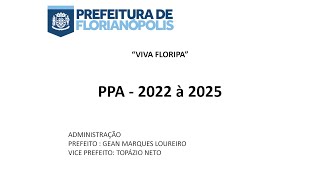 Audiência Pública PPA Florianópolis 2022  2025 [upl. by Asenav]