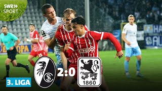 3 Liga Tabellenplatz 2  SCF II besiegt 1860 München 20  SWR Sport [upl. by Ymerrej]