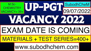 UPPGTCHEMISTRY972022V39MScEXAM DATE IS COMINGHOW TO PREPAREMATERIALS TEST SERIES400 [upl. by Diet353]