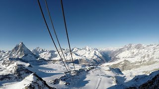 Switzerland  Highest Gondola amp Cablecar in Europe  ROUND TRIP  Zermatt  Klein Matterhorn  3883m [upl. by Lustig]