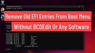 Remove Old EFI Entries From Boot Menu  Without BCDEdit Or Any Other Software [upl. by Anilac964]