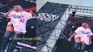 Tiwa Savage performing 🔥 at the Eden Festival in New Zealand with Ruger and Rema [upl. by Kev492]