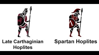 Total War Rome II 1vs1 Late Carthaginian Hoplites vs Spartan Hoplites [upl. by Fafa]