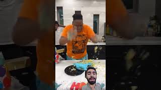 funnyMike bigboy destroys birthday cake funnymike [upl. by Assinna]