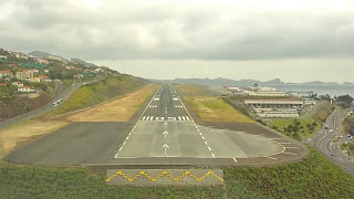 Airbus A320 Landing Funchal Madeira  Flight Deck View [upl. by Butterworth]