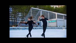 Oona Brown Gage Brown U S Ice Dance TeamMusicFrank SinatraNew York New York [upl. by Akcinehs]