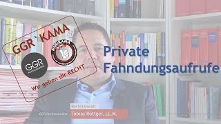 Private Fahndungsaufrufe bei Facebook [upl. by Xenos70]