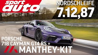 Porsche 718 GT4 RS MantheyKit  Nordschleife HOT LAP 71287 min  sport auto Supertest [upl. by Coniah]