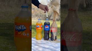 Experiment Mentos vs Fanta Cola and Pepsi 🔥 Who is stronger [upl. by Anyg2]