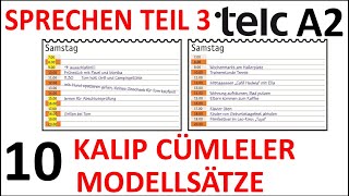 TELC A2 Almanca Sınavı Konuşma 3Bölüm Sprechen Teil 3 etwas aushandelnetwas zusammen planen 10 [upl. by Einnal]