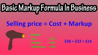 Basic Markup Formula In Business Math Explained  Cost Markup And Selling Price [upl. by Emmey]