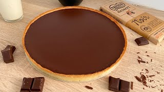 RECETTE FACILE DE LA TARTE AU CHOCOLAT 🍫 [upl. by Charmain]