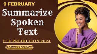 PTE Summarize Spoken TextFebruary 2024 Tips and Template [upl. by Nnaed]