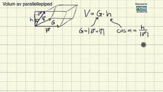 Matematikk R2 Volum av parallellepiped [upl. by Ariela]