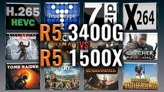 Ryzen 5 3400G vs Ryzen 5 1500X Benchmarks  Test Review  Comparison  Gaming  13 Tests [upl. by Aninay]