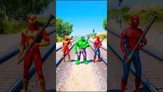 Spiderman and Hulk vs Venom 😱😱 gta spiderman hulk marvel gtav [upl. by Roselani684]