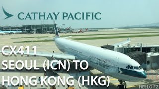 Cathay Pacific A330300 Seoul ICN to Hong Kong HKG [upl. by Aizirk]