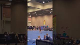 My first ☝️Level 4🥉floor routine 🌴 Palm Springs Cup 2022 usag gymnaststraining madiwinston [upl. by Haney]