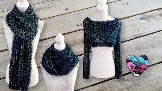 Écharpe croisée toutes tailles crochet [upl. by Aenil289]