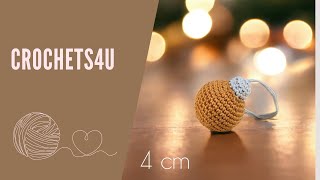 Hoe haak je een Kerstbal Makkelijke DIY Tutorial  4 cm  KerstbalHaken [upl. by Boardman484]