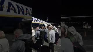 Thessaloniki airportRyanair Boeing737 boarding shorts aviation ryanair [upl. by Jacobah883]