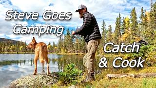 High Country Pack Goat Trout Fishing Catch amp Cook Camping Adventure Firebox Stove Peach Cobbler Pie [upl. by Botnick406]