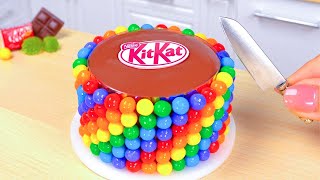 Amazing KITKAT Cake  Satisfying Miniature KitKat Chocolate Cake Decorating  Rainbow KitKat Cake [upl. by Gore117]