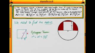 NSAA 2017 Section 1  Q16 Maths  Complicated areas  Worked Solution [upl. by Kosiur]