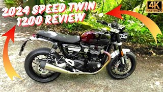 2024 Triumph Speed Twin 1200 Ride Review  Stealth Edition Worth The Upgrade [upl. by Naeerb220]