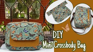 DIY Cara Membuat TasMini Crossbody Bag Tutorial amp Pattern [upl. by Anitac208]