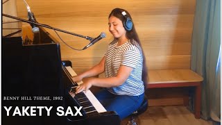 BENNY HILL THEME YAKETY SAX  Boots Randolph Amazing piano cover [upl. by Danika]