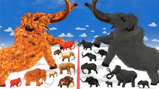 Prehistoric Mammals VS Shadow Itself Mammals Size Animals Epic Battle WoollyMammoth vs ShadowMammoth [upl. by Cathrin]