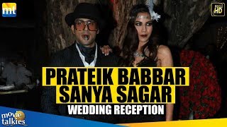 Prateik Babbar  Sanya Sagars VINTAGE Themed Wedding Reception  INSIDE Video [upl. by Flin]