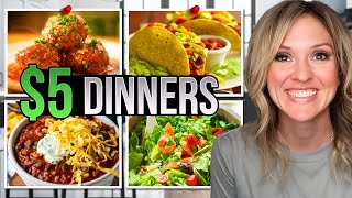 5 DINNERS  FIVE Quick amp Easy Cheap Dinner Recipes Made EASY  Frugal Fit Mom [upl. by Zipporah]