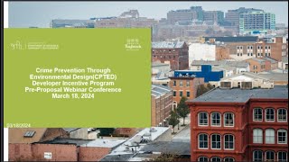 Crime Prevention Through Environment Design CPTED  Developer Incentive Program DIP WEBINAR [upl. by Lihka]