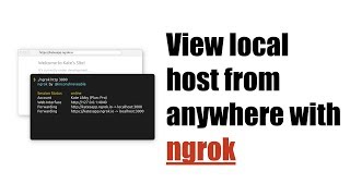 How to access localhost anywhere with ngrok [upl. by Yvon]