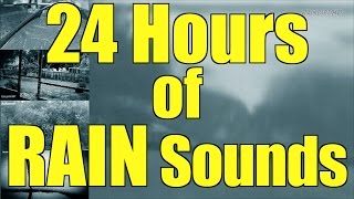 Heavy Pouring Rain and Thunder  24 Hours  quotRainquot quotRain Soundsquot quotSleep Soundsquot [upl. by Odlanra]