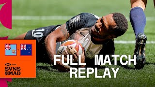 INTENSE battle for Bronze  Fiji v New Zealand  Mens 3rd Place Playoff  HSBC Madrid Sevens [upl. by Ordnazil252]