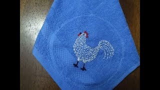 Fantastic  Rooster  Embroidery [upl. by Ymme]