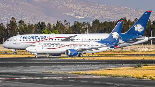 60 MINS of Plane Watching at Mexico City Airport 🇲🇽 [upl. by Maxa957]