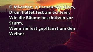 Schleier  Lied  Islamische Kinderlieder mit Text  Nazm Deutsch [upl. by Doss711]