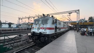 GODAVARI EXPRESS DEPARTING SECUNDERABAD RAILWAY STATION WITH LGD WAP7  INDIAN RAILWAYS [upl. by Anilos]