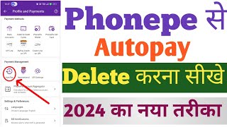 How to Disable Autopay in phonepe  phonepe से Autopay कैसे हटाए [upl. by Ashford]